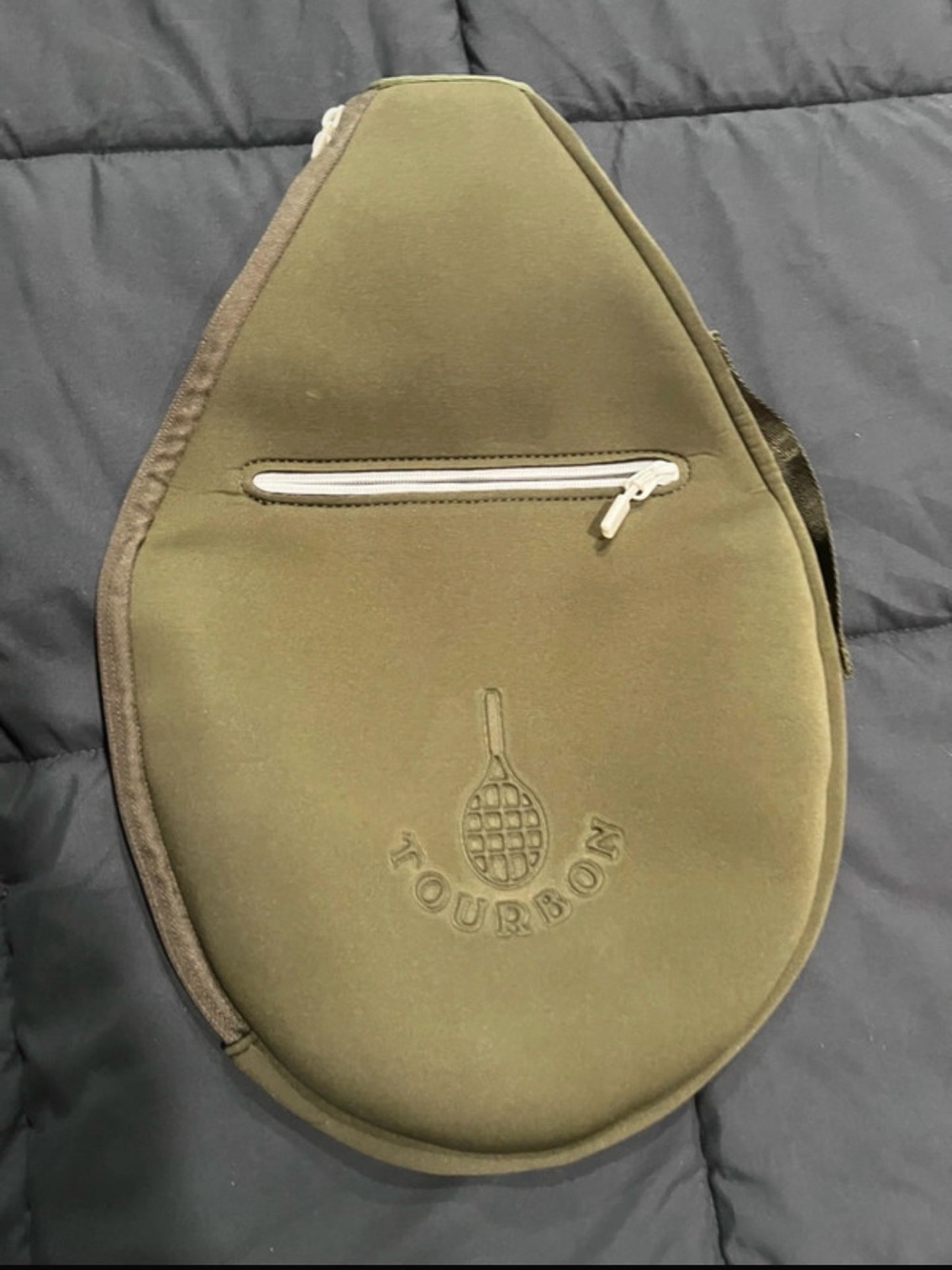 NWOT Olive Green Neoprene Pistol Tennis Racket Bag